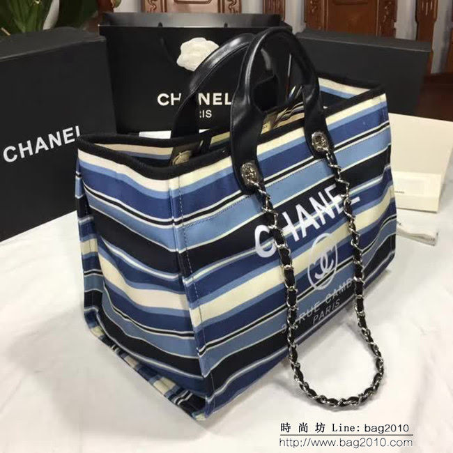 香奈兒CHANEL 66941 2018最新款大號沙灘牛仔帆布包 經典旅遊購物袋系列專櫃爆款DSC1156